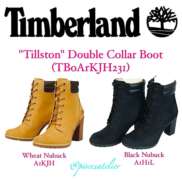 Timberland Tillston 6” Double Collar Boot in Wheat Nubuck or Black (TB0A1KJH231) - Picture 8 of 16